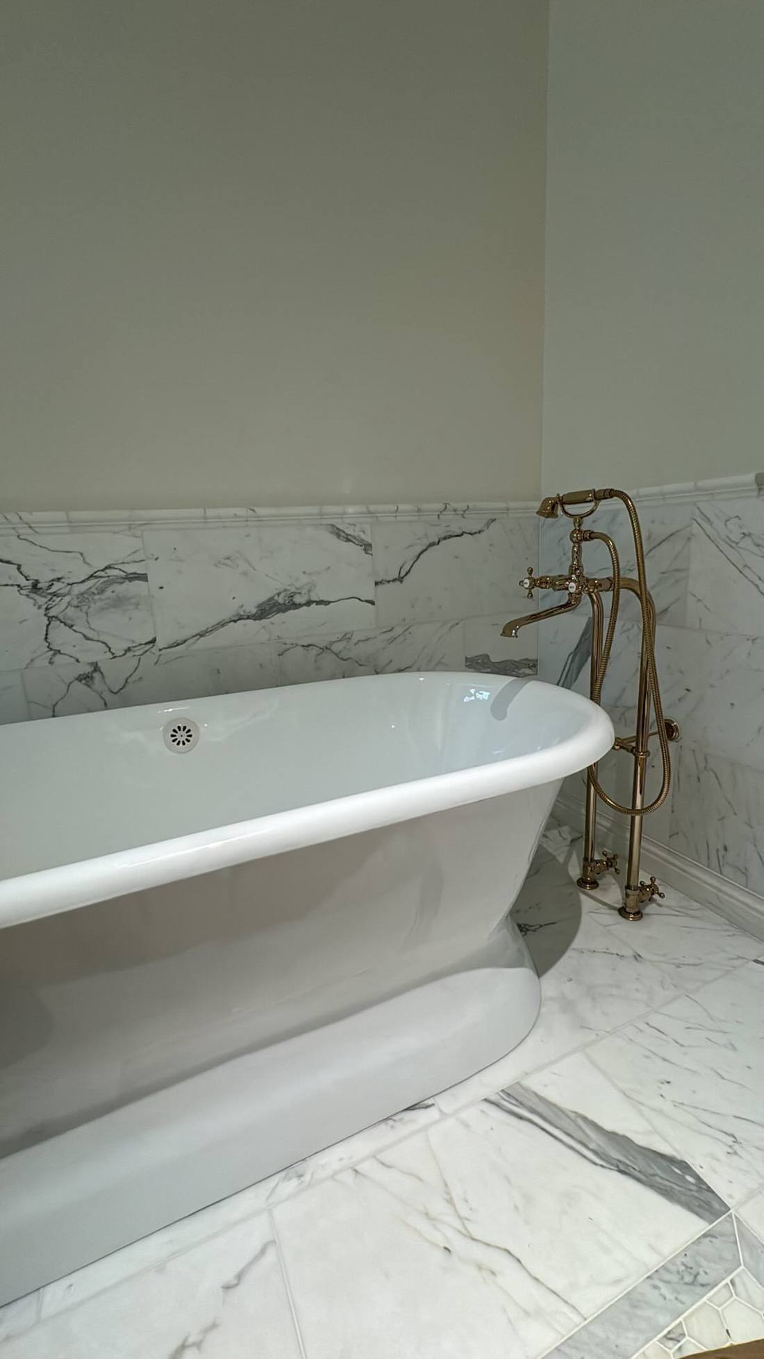 Modern shower valve and fixture installation